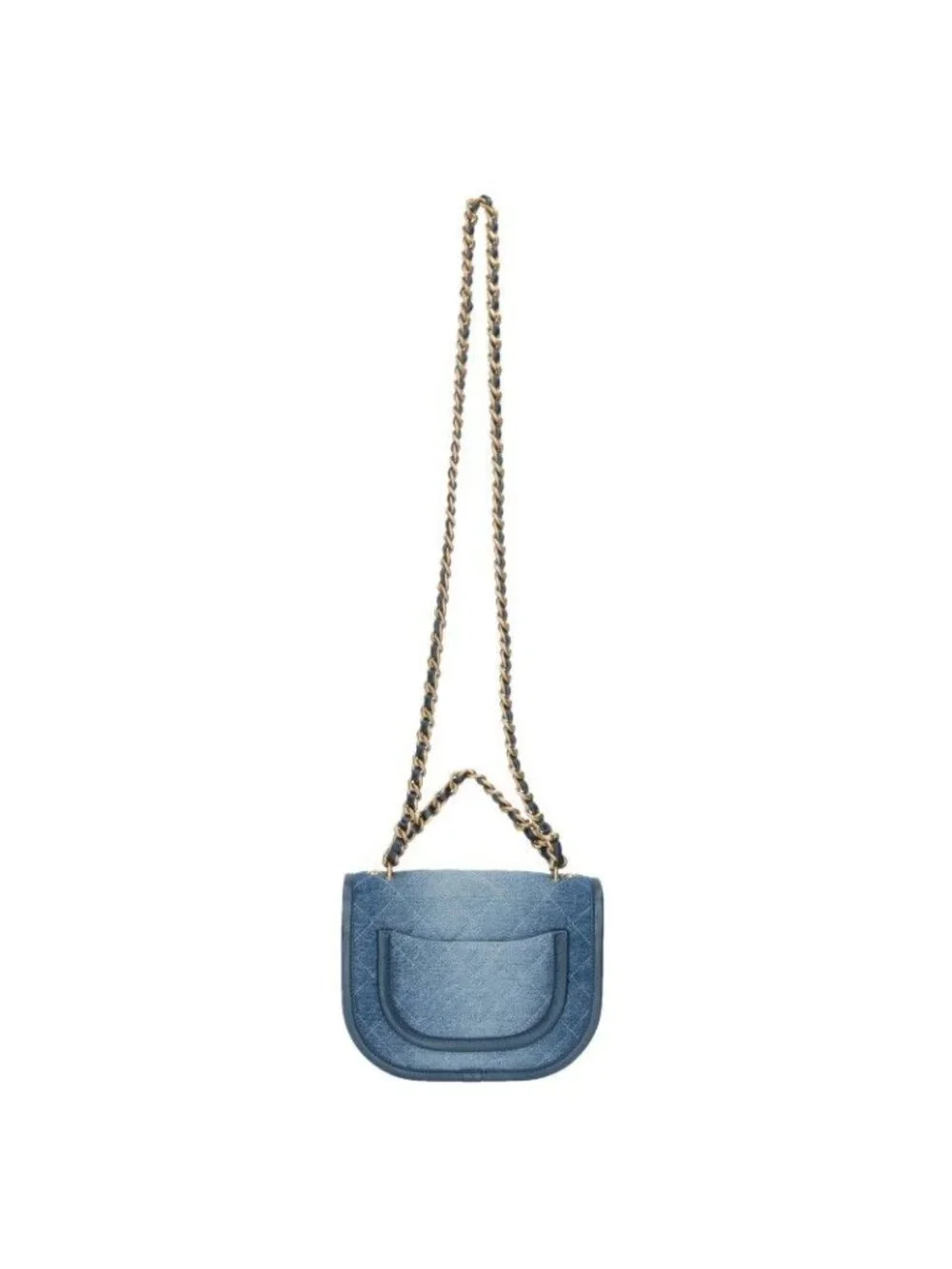 Chanel Quilted Denim Flap Shoulder Bag